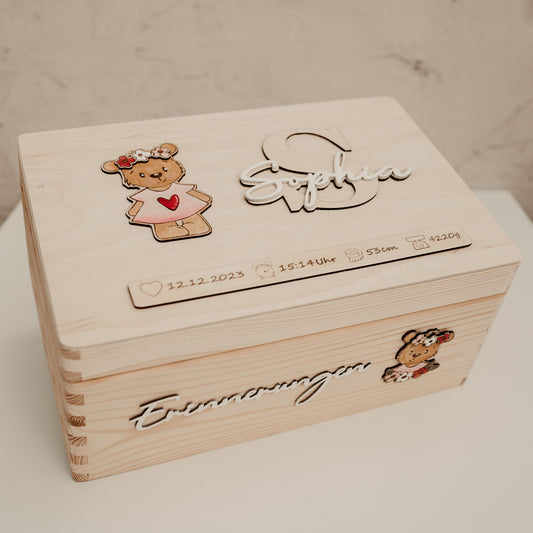 Erinnerungsbox M | Teddy-Mädchen